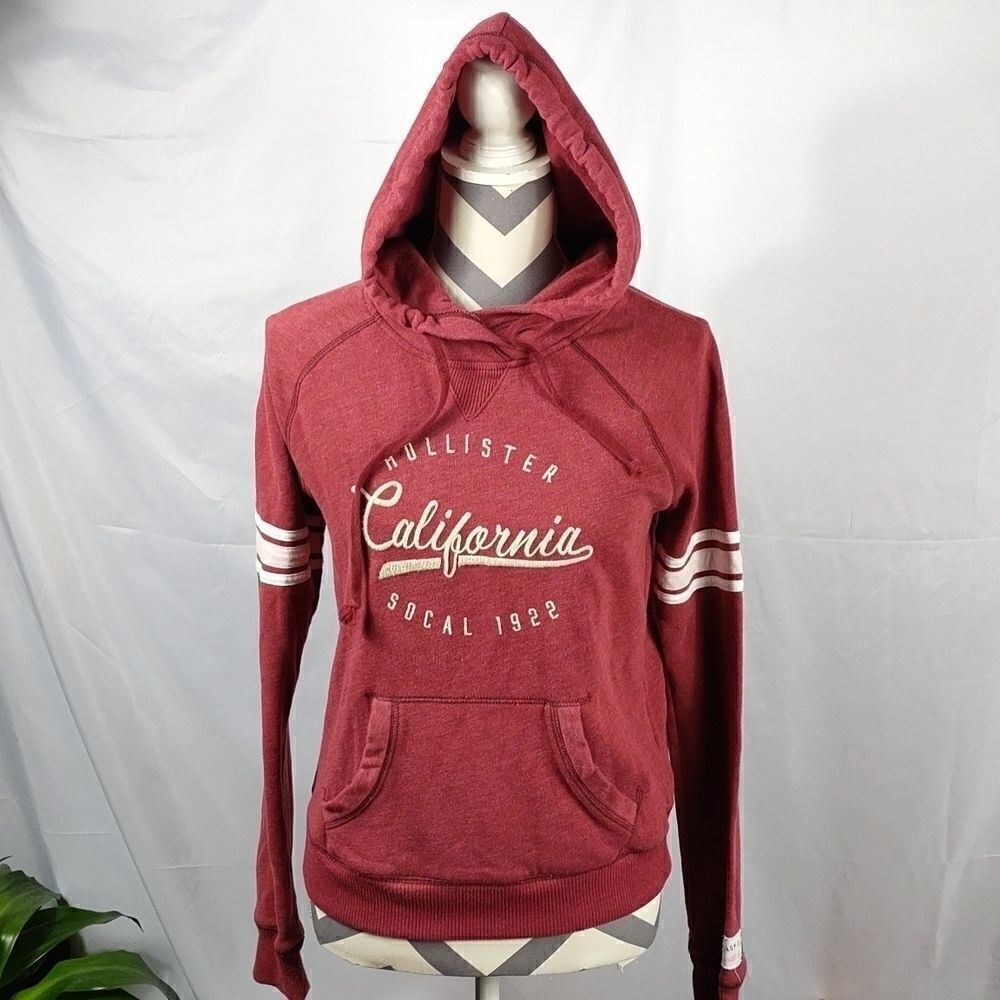 Hollister California Maroon Hoodie - Picture 6 of 6